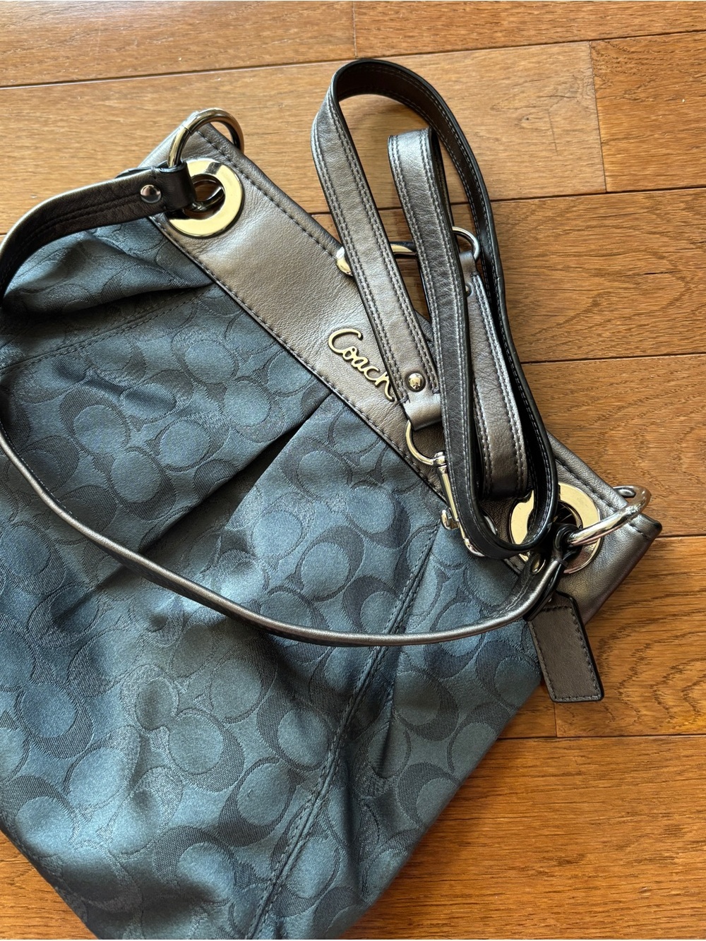 Coach Silver Signature Tote Bag - Picture 2 of 5